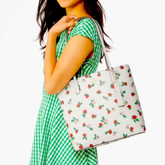 Kate Spade Strawberry Leather Tote NWT - Picture 9 of 9